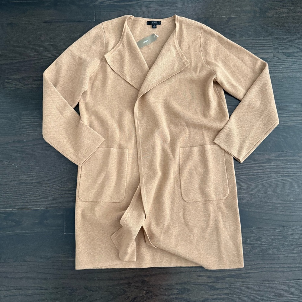 J. Crew Juliette heather khaki Knit Wrap Cardigan Sweater